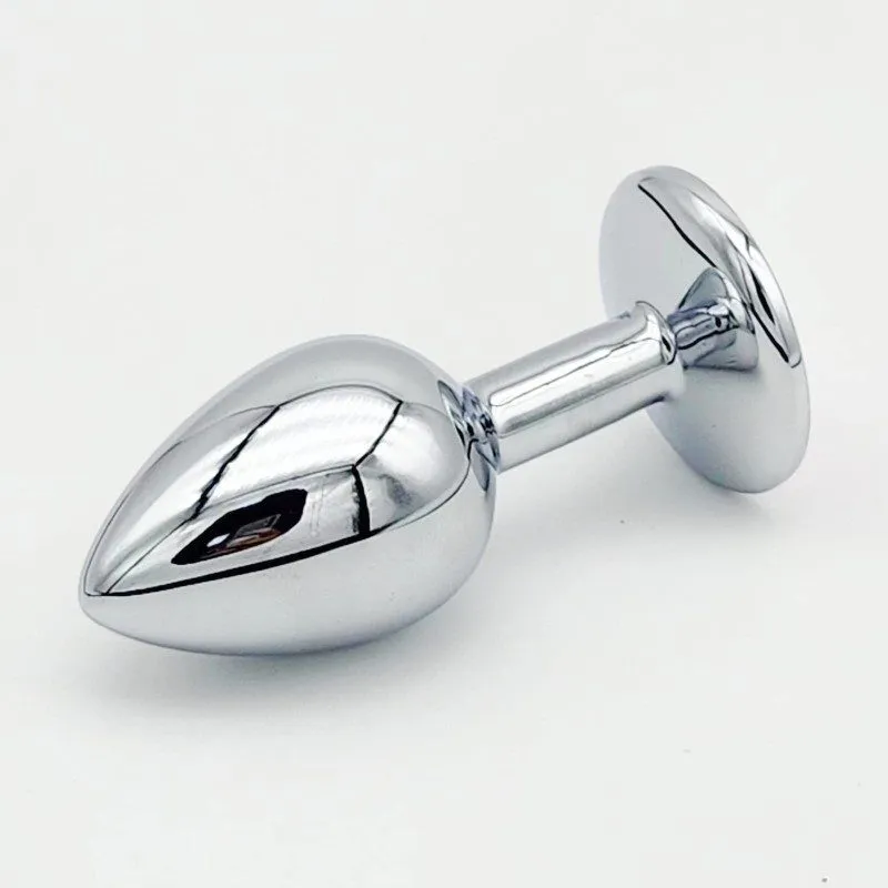 Single metal KY06 anal plug with a smooth tapered body
