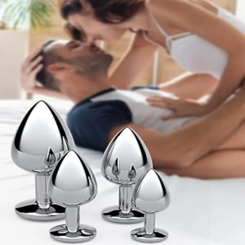 Full KY06 metal anal plug set with storage bags