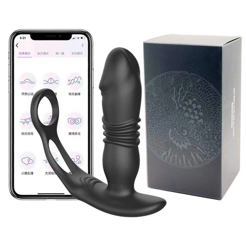 KY07 anal vibrator with its packaging and app control screen