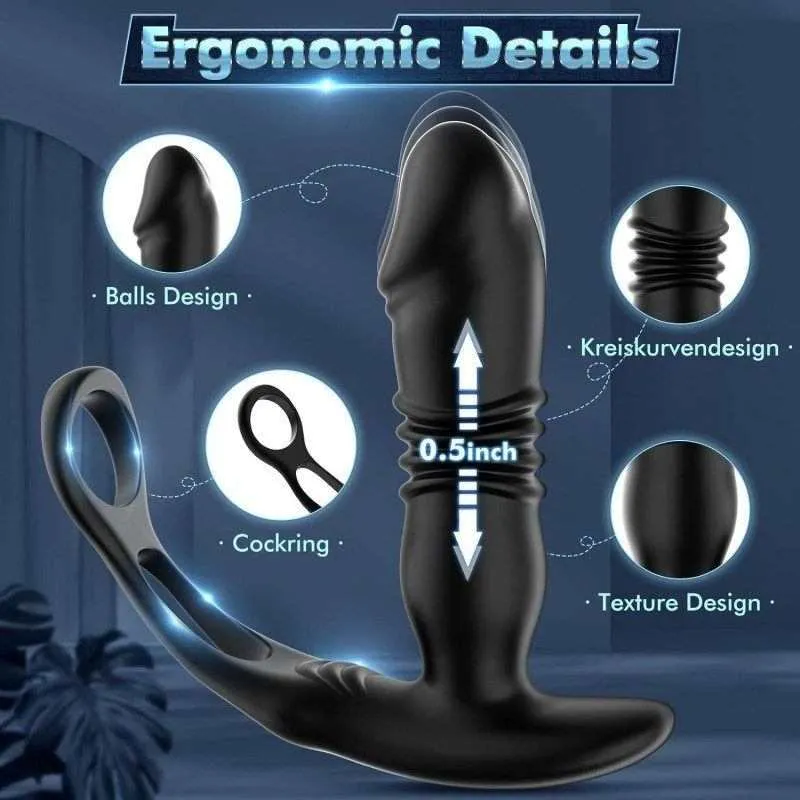 KY07 anal vibrator ergonomic design graphic