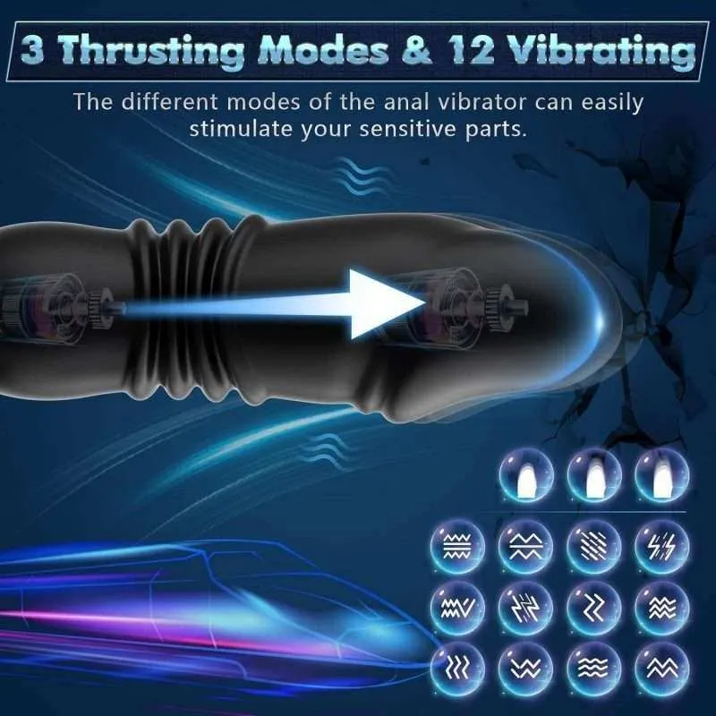 KY07 anal vibrator thrusting and vibration modes graphic