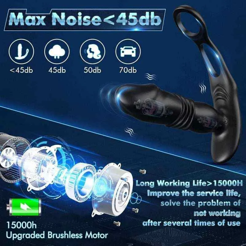KY07 anal vibrator low-noise motor feature graphic