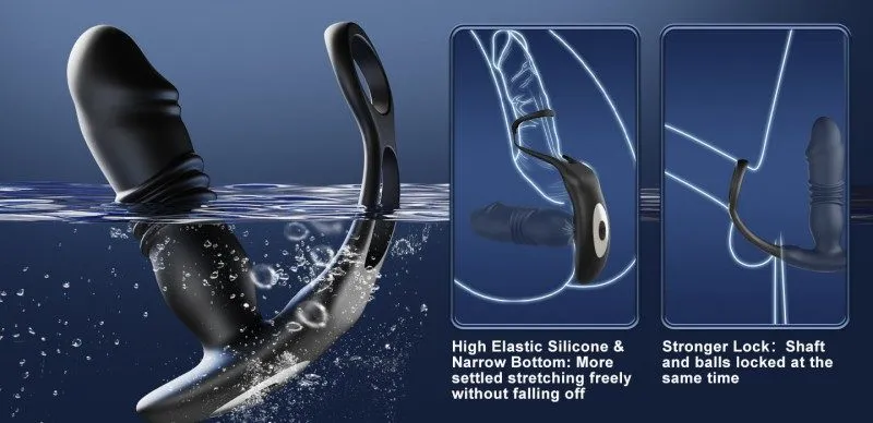 KY07 anal vibrator water-resistance and locking design graphic