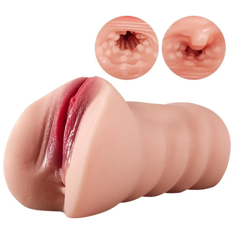 Close-up of the textured inner channel in the KY12 masturbator