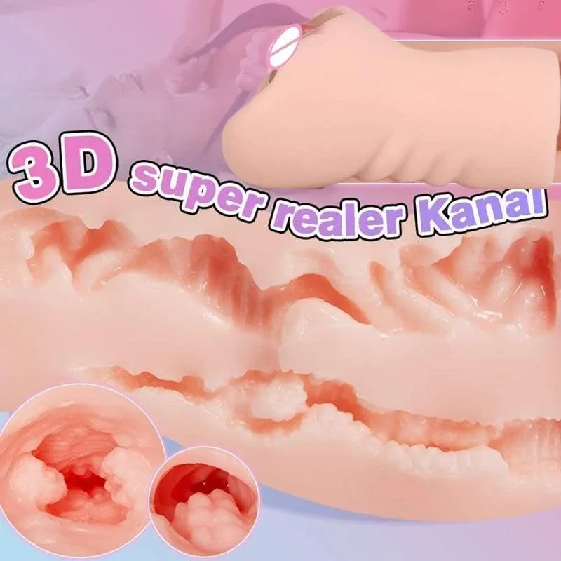 Cutaway view of the textured 3D channel inside the KY12 masturbator