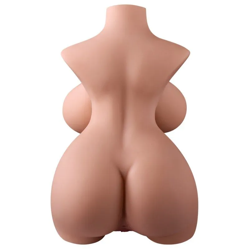 Rear view of the KY19 medium realistic half-body sex doll showing its full torso shape