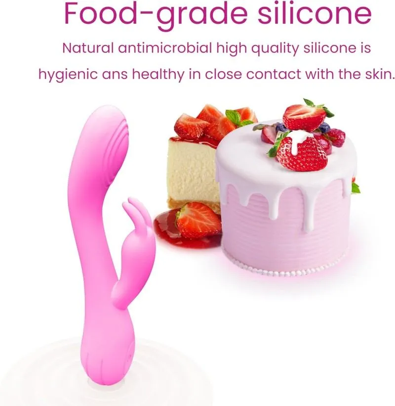 KY22 vibrator beside a cake to illustrate its food-grade silicone body