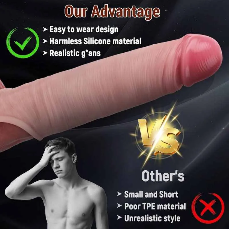 KY25 soft silicone sleeve presented in a product comparison graphic