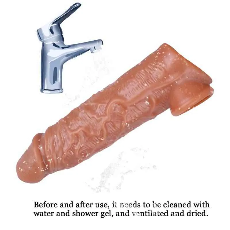 KY25 silicone penis sleeve shown with water droplets to illustrate cleaning