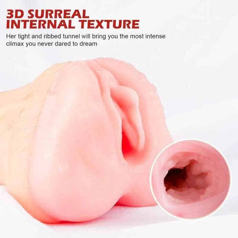 Close view of the KY29 realistic opening and textured internal tunnel